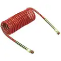 Grote Coiled Nylon Air Brake Assembly,12 ft. with 6" Lead, Red