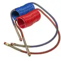 Grote Coiled Nylon Air Brake Assembly,15 ft., Blue / Red