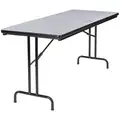 Rectangle Folding Table, 34" Height x 72" Width, Gray