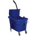 Tough Guy 8-3/4 gal. Mop Bucket with Side Press Wringer; 34-3/4" H x 24-1/16" L x 16-17/32", Blue