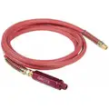 Rubber Air Lines, Brass, 3/8" x 12 ft., Red