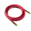 Rubber Air Lines, Brass, 3/8" x 15 ft., Red