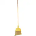 Tough Guy 46-3/4" Medium-Duty Angle Broom with Synthetic, Yellow Bristles