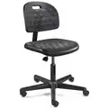 Bevco Task Chair: Black, Polyurethane, 300 lb Wt Capacity, 16 in to 21 in Nom. Seat Ht. Range, Black