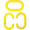 Mr. Chain Chain Link: Outdoor or Indoor, 2 in Size, Yellow, UV Inhibited Polyethylene, 10 PK
