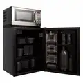 Microfridge Refrigerator and Microwave, Commercial, Stainless Steel, 18-5/8" Overall Width