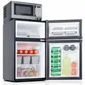 Microfridge Refrigerator, Freezer and Microwave, Commercial, Stainless Steel, 18-5/8" Overall Width