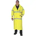 Tingley Flame Resistant Rain Coat, PPE Category: 0, High Visibility: Yes, Polyester, PVC, M, Yellow/Green