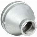 Galvanized Malleable Iron Reducer Coupling, 4" x 3" Pipe Size, FNPT Connection Type