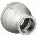 Galvanized Malleable Iron Reducer Coupling, 2-1/2" x 1-1/4" Pipe Size, FNPT Connection Type