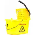 Tough Guy 8-3/4 gal. Mop Bucket with Side Press Wringer; 34-3/4" H x 24-1/16" L x 16-17/32", Yellow