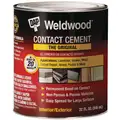 DAP Contact Cement: Weldwood Original, Gen Purpose, 1 qt, Can, Tan, Water-Resistant