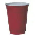 Solo Cup Disposable Cold Cup: Plastic, Uncoated/Unlined, 16 oz. Capacity, Patternless, Red, 1,000 PK