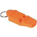 ABS Plastic Whistle, Orange, Includes Wire Key Ring