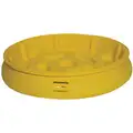 Eagle Polyethylene Drum Spill Tray for 1 Drum; 10 gal. Spill Capacity, Yellow