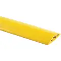 Hubbell Wiring Device-Kellems Cable Protector, 1-Channel, Yellow, 5 ft. x 1-1/64"H, Max. Cable Dia.: 3/4"