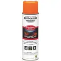 Rust-Oleum Precision Line Marking Paint: Inverted Paint Dispensing, Fluorescent Orange, 20 oz., 5 min