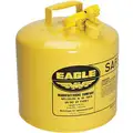 Eagle Type I Safety Can: For Diesel, Galvanized Steel, Yellow, 12 1/2 in Outside Dia., 13 1/2 in Ht