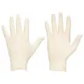 9-1/2" Powder Free Unlined Natural Rubber Latex Disposable Gloves, Natural, Size M, 100PK
