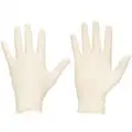 9-1/2" Powder Free Unlined Natural Rubber Latex Disposable Gloves, Natural, Size XL, 100PK