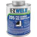 Clear Solvent Cement, Size 8, For Use With Schedule 40 PVC Pipe and Fittings Up To 4"