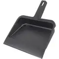 Plastic Industrial Dust Pan W/Handle, 12" L, 12" W, Black
