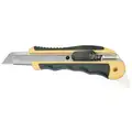 Ability One Heavy Duty Snap-Off Utility Knife with 8 Segments; 6" x 2-1/2", Black/Yellow