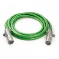Grote UltraLink 7 ft. 7-Way ABS Cord Straight, Green, Zinc Die-Cast Plugs