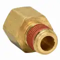 Female x Male Reducing Adapter: Brass, 1/4 in x 1/4 in Fitting Pipe Size, Female NPT x Male NPT