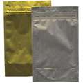 10-1/2" x 6-1/2" 4.50 mil Foil, Polyethylene Terephthalate (PET) Reclosable Poly Bag, Black, Clear;