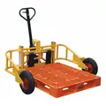 Specialty All Terrain Manual Pallet Jack, 2000 lb. Load Capacity, Fork Size: 4"W x 32"L, Yellow