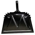 Industrial Metal Dust Pan, 14" L, 12" W, Black