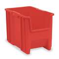 Akro-Mils Industrial Grade Polymer Stacking Bin; 75 lb. Load Capacity, 12-1/2" H x 17-1/2" L x 10-7/8" W, Red