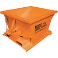 Orange Self-Dumping Hopper, 7.0 cu. ft., 4000 lb. Load Cap., 22-1/4" H X 44-3/4" L X 33-3/4" W