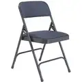 National Public Seating Char-Blue Steel Folding Chair with Blue Seat Color, 4PK