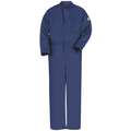 Excel FR, FR Contractor Coverall, Size: 4XL, Color Family: Blues, Closure Type: Zipper