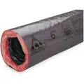 Atco Insulated Flexible Duct: 8 in Flex Duct Inside Dia., 1 1/4 in Flex Duct Wall Thick, Polyester