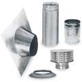 Ameri-Vent Gas Vent Pipe Kit, 6" Gas Vent Pipe Dia., 90 Bend Angle