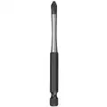 Milwaukee Power Bit: #2 Fastening Tool Tip Size, 3 1/2 in Overall Bit Lg, 1/4 in Hex Shank Size, SAE