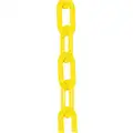 Mr. Chain Plastic Chain: Outdoor or Indoor, 1 1/2 in Size, 100 ft Lg, Yellow, Polyethylene