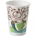 Dixie Disposable Hot Cup: Paper, Polyethylene, 8 oz Capacity, Coffee Haze, Microwave Safe, 1,000 PK