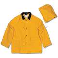 MIK 3-Piece Rain Suit with Jacket/Bib Overall, ANSI Class: Unrated, L, Yellow, High Visibility: No