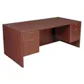 Regency Office Desk: Legacy Series, 71 in Overall Wd, 29 in, 35 in Overall Dp, Mahogany Top