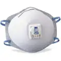 3M Disposable Respirator: Dual, Non-Adj, Metal Nose Clip, Std, White, M Mask Size, 3M, P95, 10 PK