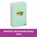 Post-It Sticky Notes: Assorted Pastel, Standard, 100 Sheets per Pad, 5 Pads per Pack, 4 in x 6 in, 5 PK