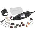 Dremel Rotary Tool Kit: 0.9 A Current, 35,000 RPM Max. Speed, Dual Speed, 1/8 in Collet Size