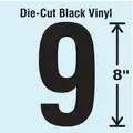 Die Cut Number Label, #9
