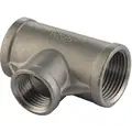 Tee: 316 Stainless Steel, 1/2 in x 1/2 in x 1/2 in Fitting Pipe Size, Class 150, 43 mm Overall Lg