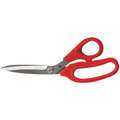 Scissors, Multipurpose, Straight, Right Hand, Stainless Steel, Length of Cut: 3-1/2"