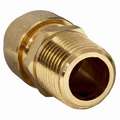 Male Adapter: Brass, Push-to-Connect x MNPT, For 1/2 in Tube OD, 1/2 in Pipe Size, Brass